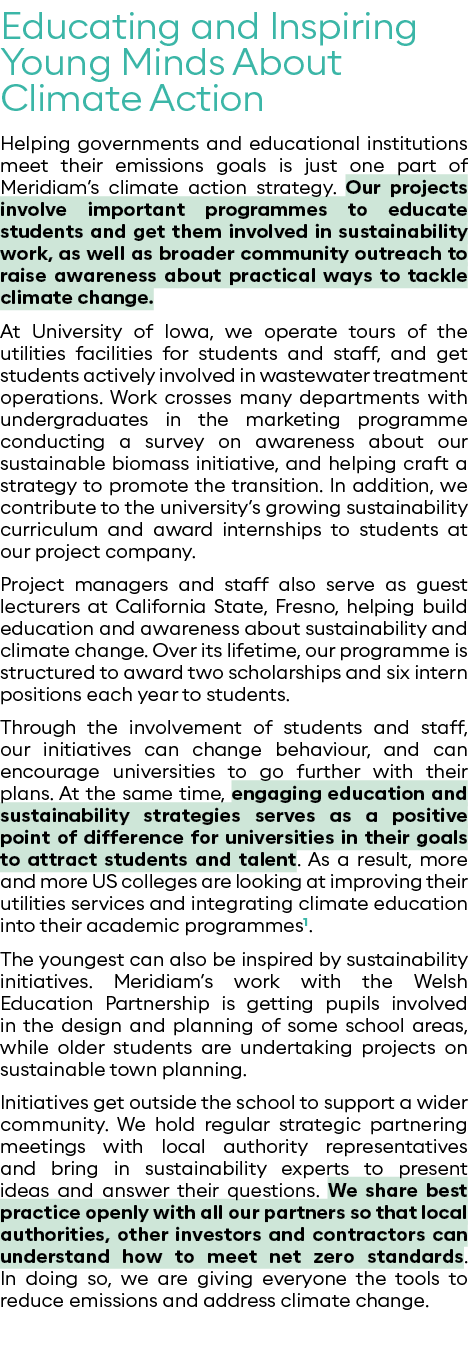 Educating and Inspiring Young Minds About Climate Action Helping governments and educational institutions meet their    