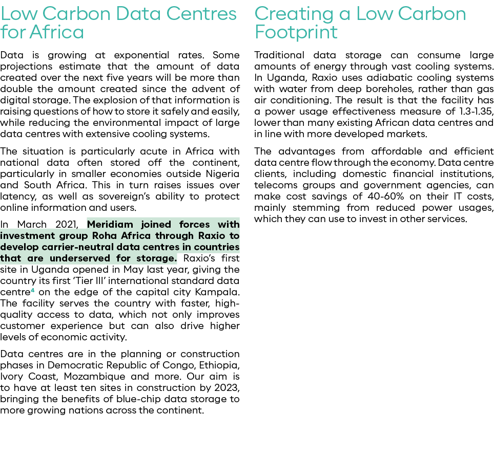 Low Carbon Data Centres for Africa Data is growing at exponential rates  Some projections estimate that the amount of   