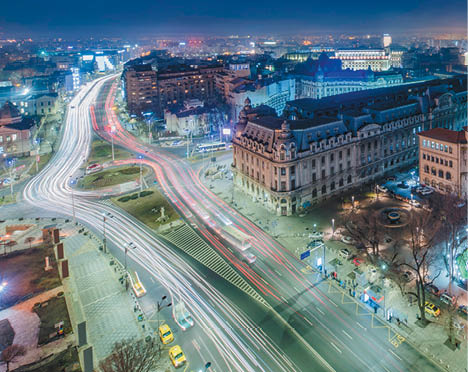 Bucharest city center - aerial view