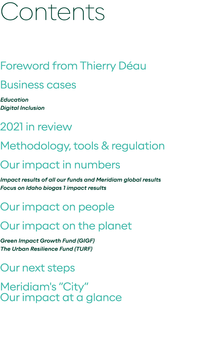 Contents  Foreword from Thierry Déau Business cases Education Digital Inclusion 2021 in review Methodology, tools & r   