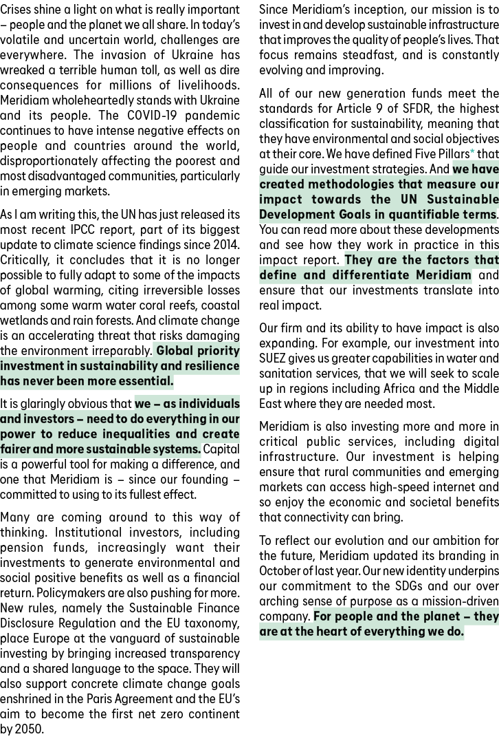 Crises shine a light on what is really important   people and the planet we all share  In today s volatile and uncert   