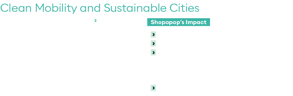 Clean Mobility and Sustainable Cities Shopopop is the European leader2 in collaborative last-mile delivery services     