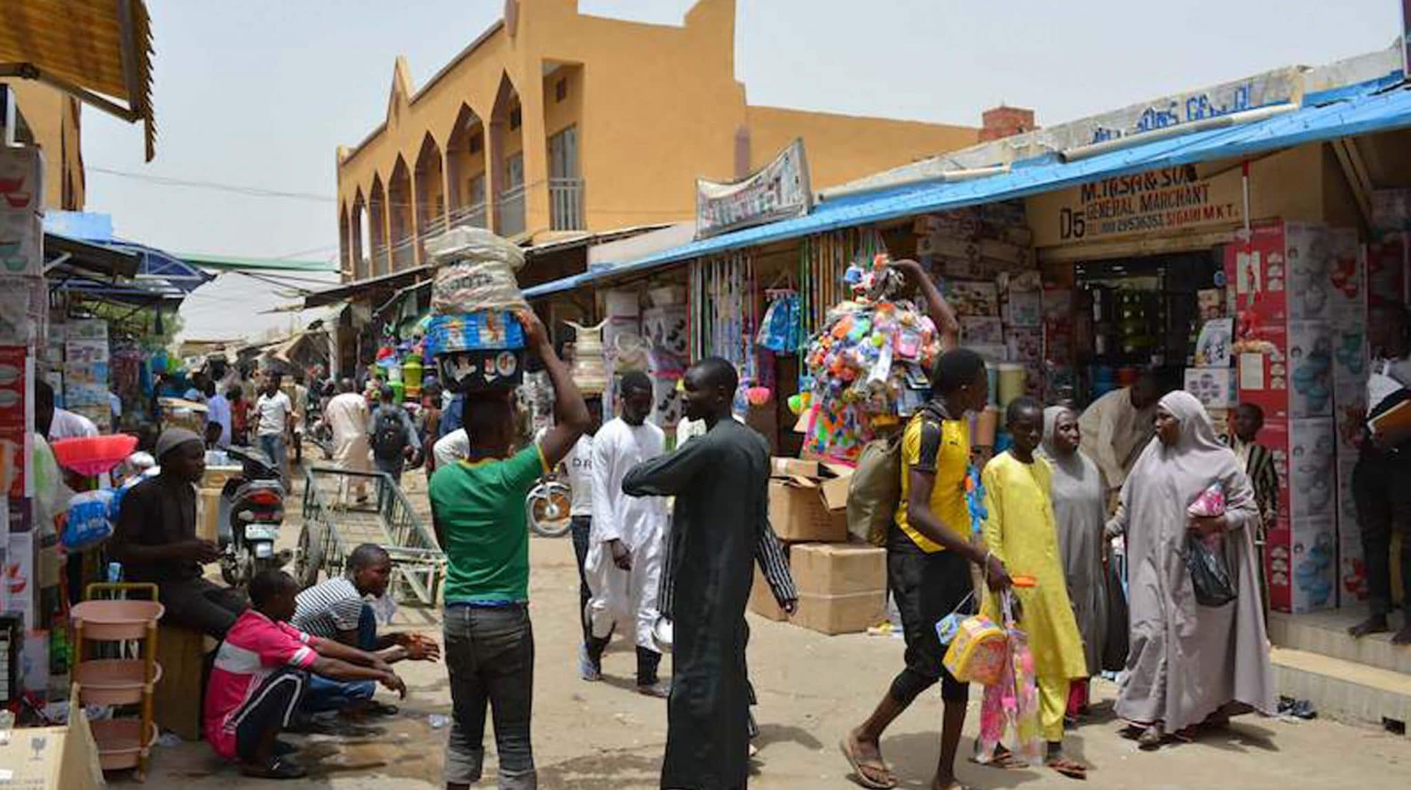 A busy Sabon Gari Market in Nigeria