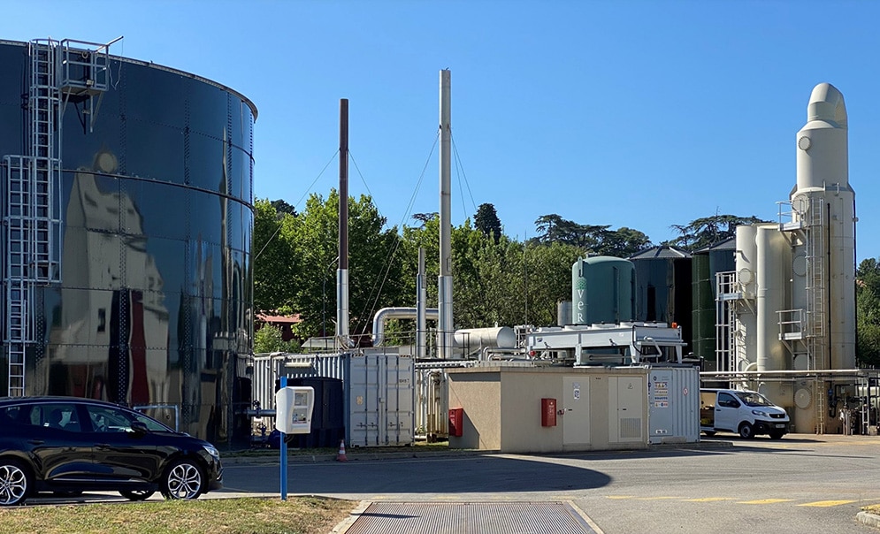 Exterior of biogas facility