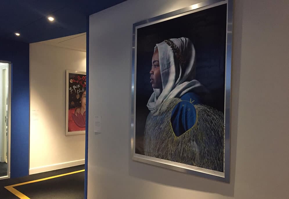 Photo artworks on display at Meridiam's Headquarters in Paris, Frances